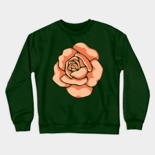 BIG ROSE Orange Blush Rust Flower - UnBlink Studio by Jackie Tahara Crewneck Sweatshirt